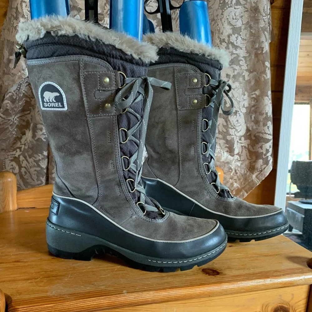 Sorel Women's Tivoli III High winter boots Quarry/Cloud Grey Size 8 Waterproof - Picture 1 of 10